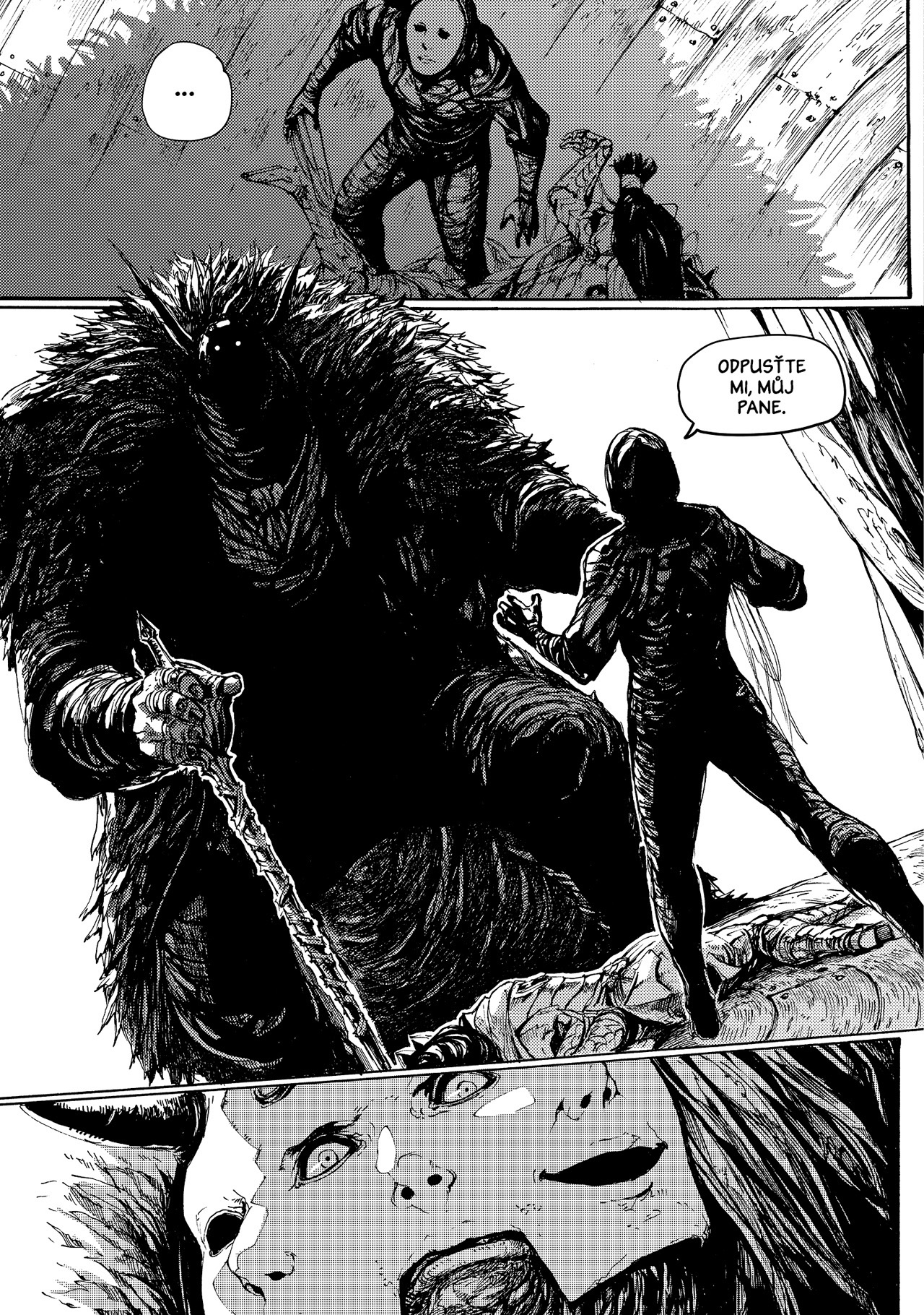 Ukážka kresby z mangy Dark Souls – Vykoupení 3: Maškaráda