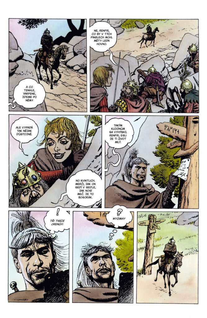 Ukážka z komiksu Zaklínač: Geralt / Menší zlo – Geralt z Rivie prichádza do Wyzimy